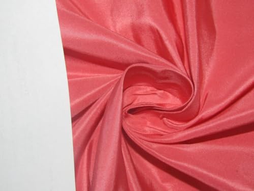 Tissu taffetas 100 % pure soie rose givré de largeur 152 cm