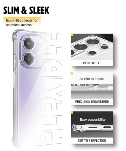Image of WOW IMAGINE Clear Back Cover Case for Oppo A3x 5G | A3x 4G | A3 5G | Shockproof Soft TPU Case | Cushioned Edges for Ultimate Protection Back Cover Case - Transparent