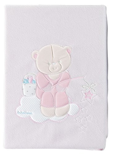 Coperta Letto Pile Ricamo Luminescente rosa