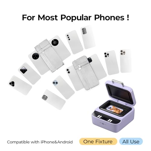 HTVRONT Phone Case Heat Press (Compatible with iPhone & Android) & 20 Pack Printable Sublimation Heat Transfer Film - Image 4