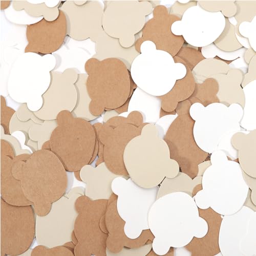 Teddy Bear Confetti - Baby Shower Confetti Table Confetti For Boy Girl Home Party Decorations, Bear Party Theme Supplies Photo Props