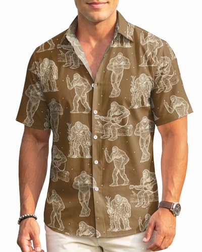 Image of 99TIMORO Fathers Funny Mens Hawaiian Shirt, Movie Button Down Short Sleeve Top, Father Day Summer Gifts