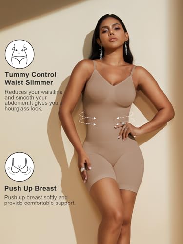 Paukee Women's Backless Shapewear Bodysuit Tummy control Shorts Seamless Body Shaper Light Body Sculpting3