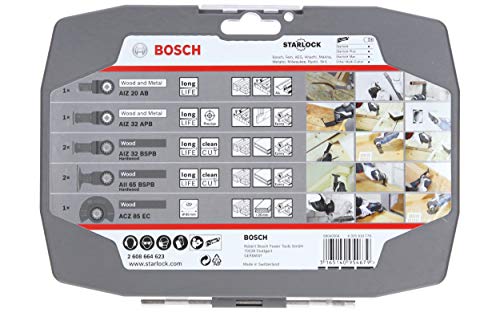 Bosch Professional 7-piece Starlock Plunge-Cutting Blade/Segment Saw Blade Set (wood and metal, Accessories: Multi-functional tool) 2 Bosch Professional 7-piece Starlock Plunge-Cutting Blade/Segment Saw Blade Set (wood and metal, Accessories: Multi-functional tool) - Image 2