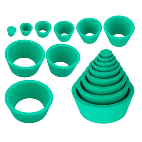 NAMOARLY 2 Sets Bottle Mat Funnel Filtration Adapter Funnel Flask Stopper Funnel Stopper Buchner Funnel Filtration Kit Filter Supplies Filter Flask Stopper Funnel Flask Adapter Rubber Green