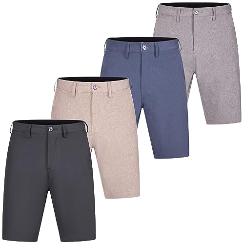 Brickline Hybrid Shorts For Mens, Chino Golf Stretch Board Shorts, Mens Swim Trunks, Lightweight Shorts, Quick Dry Essential Stretch Summer Men's Walk Shorts (Pack Of 4) 1Mix - 38 #TOP3