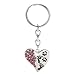 Produktbild Xuxuou Pet Liebe Schlüsselanhänger auto Strass Dekoration Schlüsselanhänger motorrad Englische Phrase Schlüsselanhänger mit gravur size 6 * 2.5cm (Rosa)