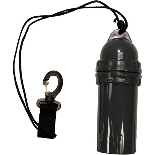 Scuba Choice Cylindrical Dry Box with Clip, Black – Durable 5.04