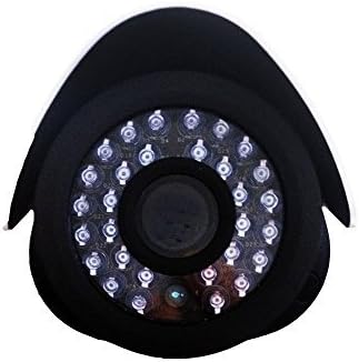 Primer pla view of the LaView LV-PB932F4 IP Bullet Camera lens with multiple infrared LEDs surrounding it.