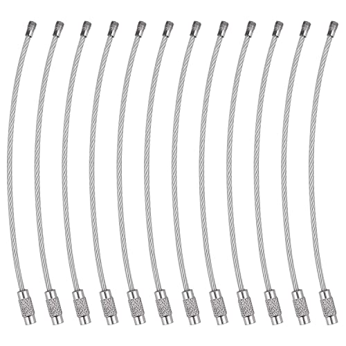 Wisdompro Portachiavi Filo Acciaio Metallico 12