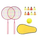 NUOBESTY 1 Satz Kinder-Badmintonschläger Badminton-Set für Kinder Junior Play Game Strandspielzeug Eltern-Kind-Interaktive Schläger