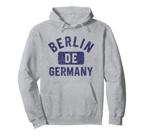 Berlin Gym Style Distressed Blue Hoodie