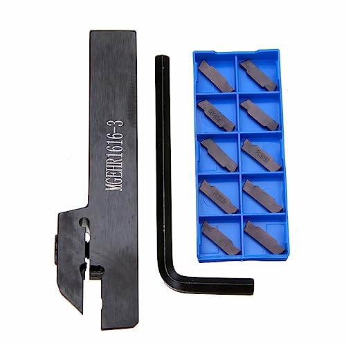 Portaherramientas para torno MGEHR1616-3 con 10 insertos MGMN300 miniatura 7