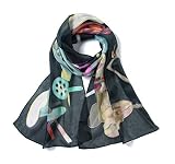 Larga forma rectangular con borde enrollado a mano; Hace la bufanda mujer de cuello perfecta. Mide 140 cm x 42 cm