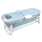 nawoefii Bañera portátil plegable de 58/56/50/46 pulgadas, azul B-120 cm
