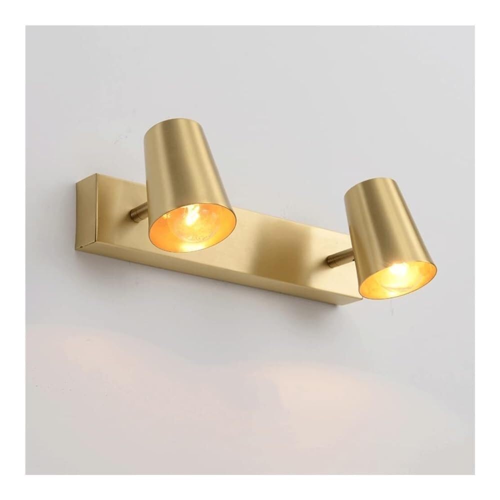 SXWNBIFH Bathroom mirror light Antique Brass Vanity Light Bathroom Light Fixtures Cylindrical Lampshade Design Wall Mounted Lights Wall Lamp for Mirror Kitchen Bedroom Bedroom Dresser Wall Light,One
