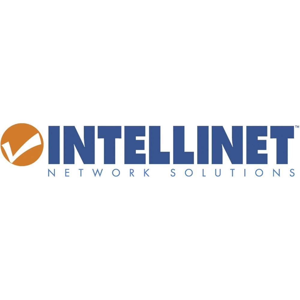 Intellinet 720038 24-Port Cat6 Patchpanel FTP 1 HE (Klemmleisten mit 90 Grad abgewinkelten Kabeleinführungen) geschirmt schwarz