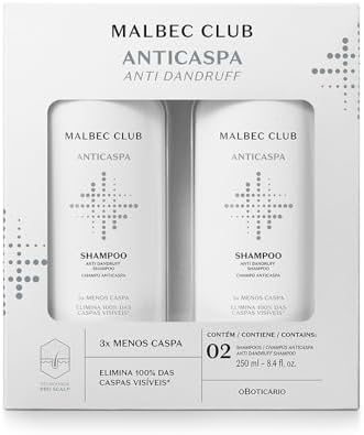 O Boticário Malbec Club Set Coffret Champú Anticaspa para Hombres...