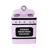 Pacific Giftware Retro Oven Freshly Baked Ceramic Cookie Jar with Air Tight Lid 8 inch Tall