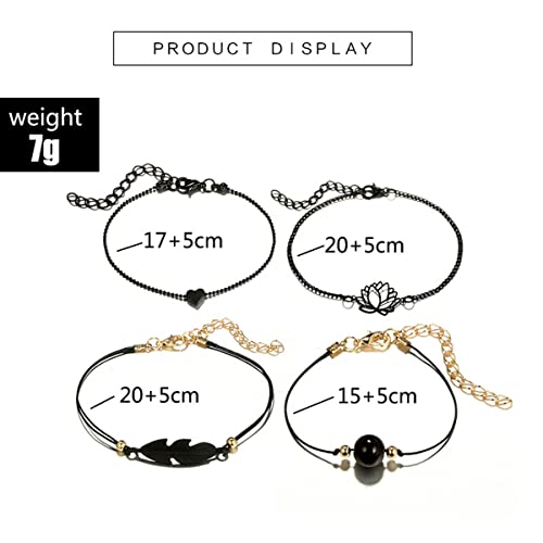 Contemporary Bracelet Set - Silver Toned (Set of 4)