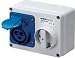 Produktbild Gewiss GW66004 Horizontal verriegelt Steckdose, IP44, 6 Referenz, 2P + E POLE, 200 V-250 V, 16 A, 50 Hz/60 Hz, blau