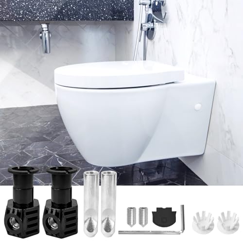 WC Befestigungsset, Intelligentes WC Sitz Befestigungsset für Wandhängende Toiletten, WC Befestigung, Zubehör für die Toiletteninstallation, Befestigungsset für Wandhängende Toilette mit Schraubenschl