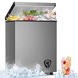 Small Chest Freezer - Compact Deep Freezer 7 Adjustable...