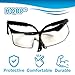 HQRP Clear Tint UV Protective Safety Goggles Glasses for Yard work, Gardening, Lawn mowing, Weed whacking, Hedge trimming, Wood working, Construction, etc.