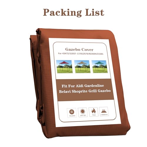 image for SCOCANOPY Grill Replacement Canopy BBQ Gazebo Top Fit for Aldi Gardenl