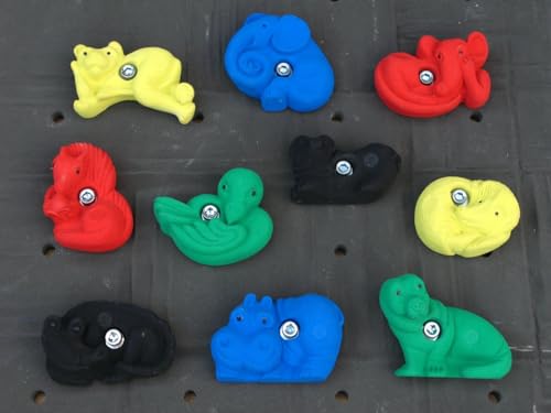 Poignées d'escalade Zoo grises prises de bloc pour pan mural - 4