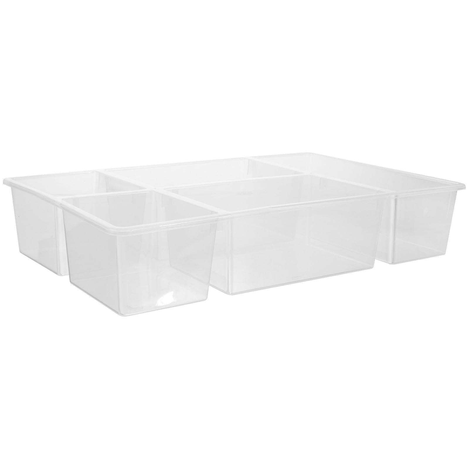 Caja de vajilla de gran capacidad con rejillas para organizar los cubiertos en cajones