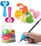 Pencil Grips for Kids Handwriting，Firesara Top Class and Two Sizes Aid Grip Trainer Posture Corre...