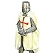 Zeckos Medieval Templar Knight in Battle Armor Painted Resin Statue Figurine - 10 Inches High - Capturing the Spirit of Medieval Courage, Chivalrous Valor and Honor