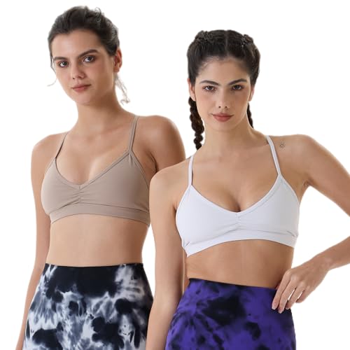 Image of AUROLA Mercury Workout Sports Bras Women Athletic Removable Padded Backless Strapy Minimal Crop Top