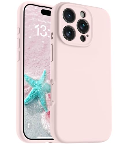 Coque silicone iPhone 16 Pro OTOFLY rose avec Magsafe et bouton de contrôle de l'appareil photo
