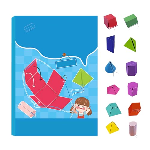 Cuaderno de Aprendizaje de Geometría | Geometría Para Principiantes Con Modelos Sólidos - Juego Para El Desarrollo Espacial De Niños