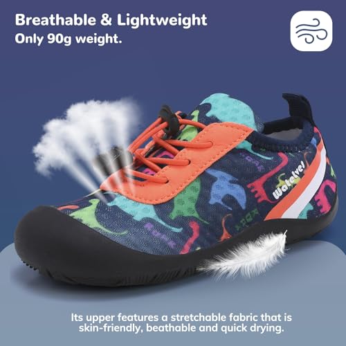 Image of WateLves Wide Toddler Water Shoes Kids Barefoot Athletic Sneakers Girls Boys Quick Dry Aqua Socks for Beach Hiking Swim Kayak Sport Accessories, Camping Essentials