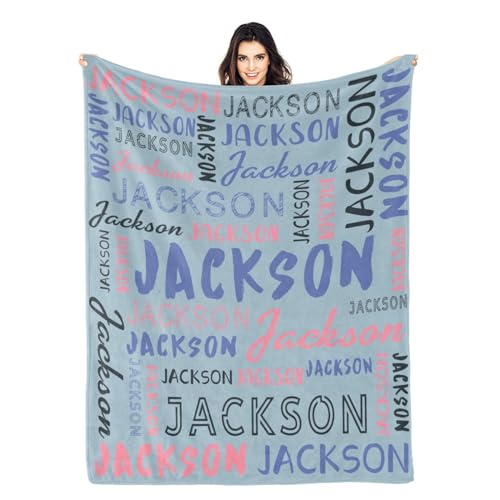 Personalized Name Blanket Customized Baby Blankets for Girls Boys Adults Monogrammed Blankets and Throws Christmas Birthday Mothers Fathers Valentines Day Gift