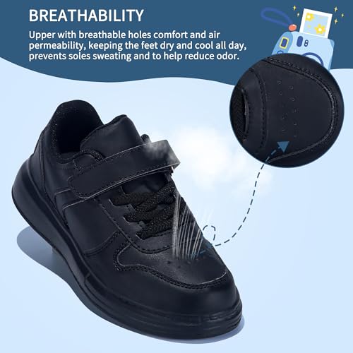 Kids Boys Girls Sneakers Hook & Loop Tennis Breathable Lightweight Toddler Shoes for Sport Outdoor Walking (Size 10-5)3