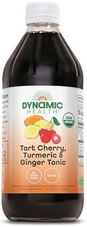 Dynamic Health Organic Tart Cherry Juice Tonic with Turmeric, 16 fl oz