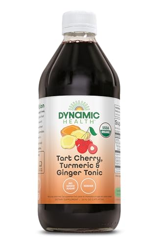 Dynamic Health - Organic Turmeric And Ginger Tonic Tart Cherry 16 Fl. Oz. 146684