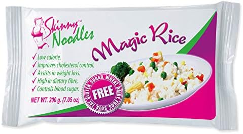 Pack of 24 Odorless Skinny Noodles Magic Rice 200g, Shirataki, Konjac, Slim, Low Carb, Keto