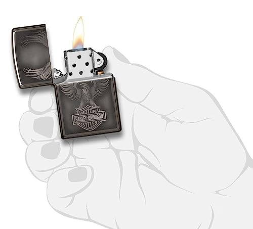 Encendedor Zippo clásico Silver modelo Black Ice miniatura 3