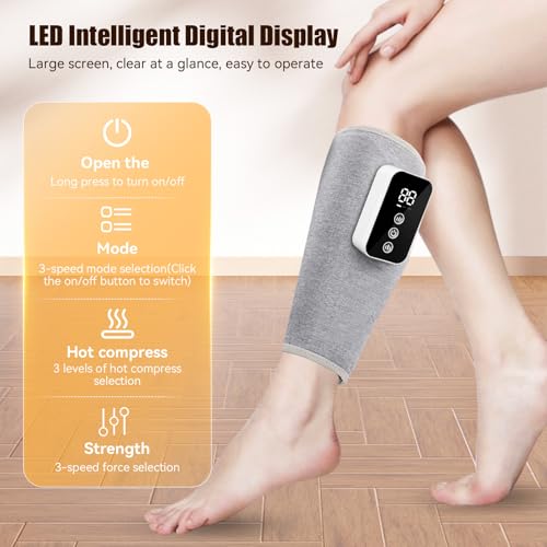 Massage mollets et jambes sans fil gris avec 3 modes