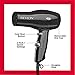 Revlon 1875W Lightweight + Compact Travel Hair Dryer, Black