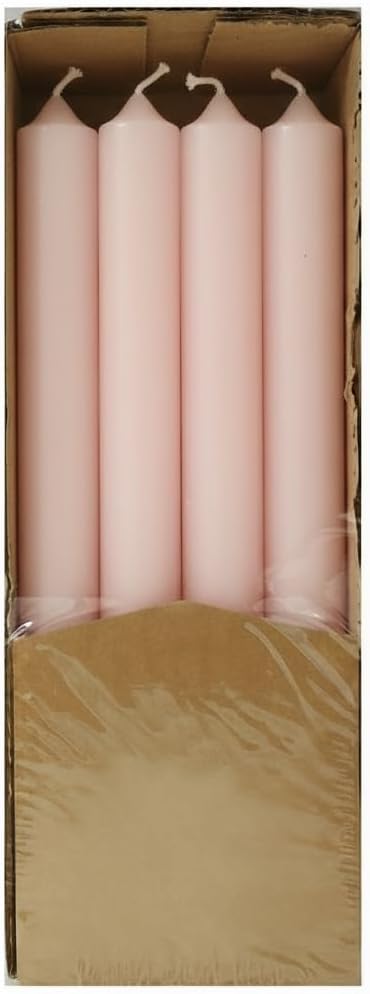 Cylindrical Candles Full Color Ø 1,8 cm 12 Pieces - Powder