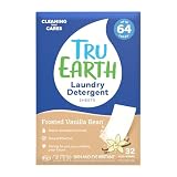 Tru Earth Compact Dry Laundry Detergent Sheets - Up to 64 Loads (32 Sheets) - Paraben-Free - Original Eco-Strip Liquidless Detergent, Great for Travel - Sun Kissed