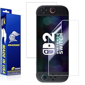 ArmorSuit 2 Pack Screen Protector for Nintendo Switch 2 (2025) MilitaryShield HD Clear Film – Made in USA