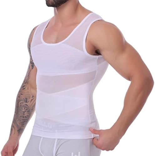 Shaperluv Débardeur De Compression Pour Homme - Aplatisseur De Ventre, Amincissant - Grande Taille Disponible