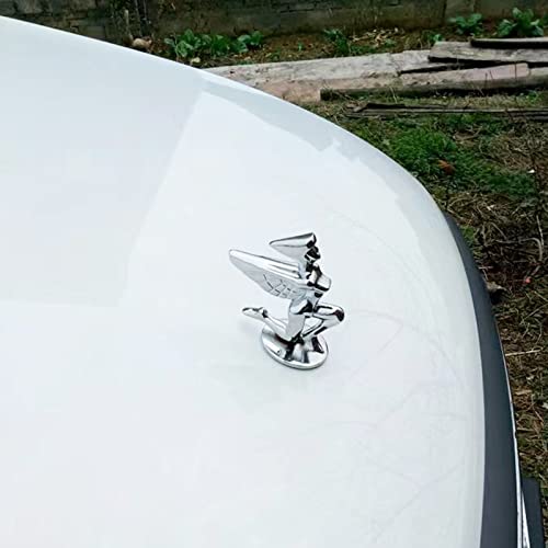 Image of Goddess Hood Ornaments for Cars Angel Logo Car Front Bonnet Stand Cars Metal Stickers Universal 3D Emblem Badge Auto Sticker Symbol Ornament for Trucks Vehicle (Kneeling Goddess Chrome)